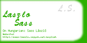 laszlo sass business card