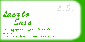 laszlo sass business card